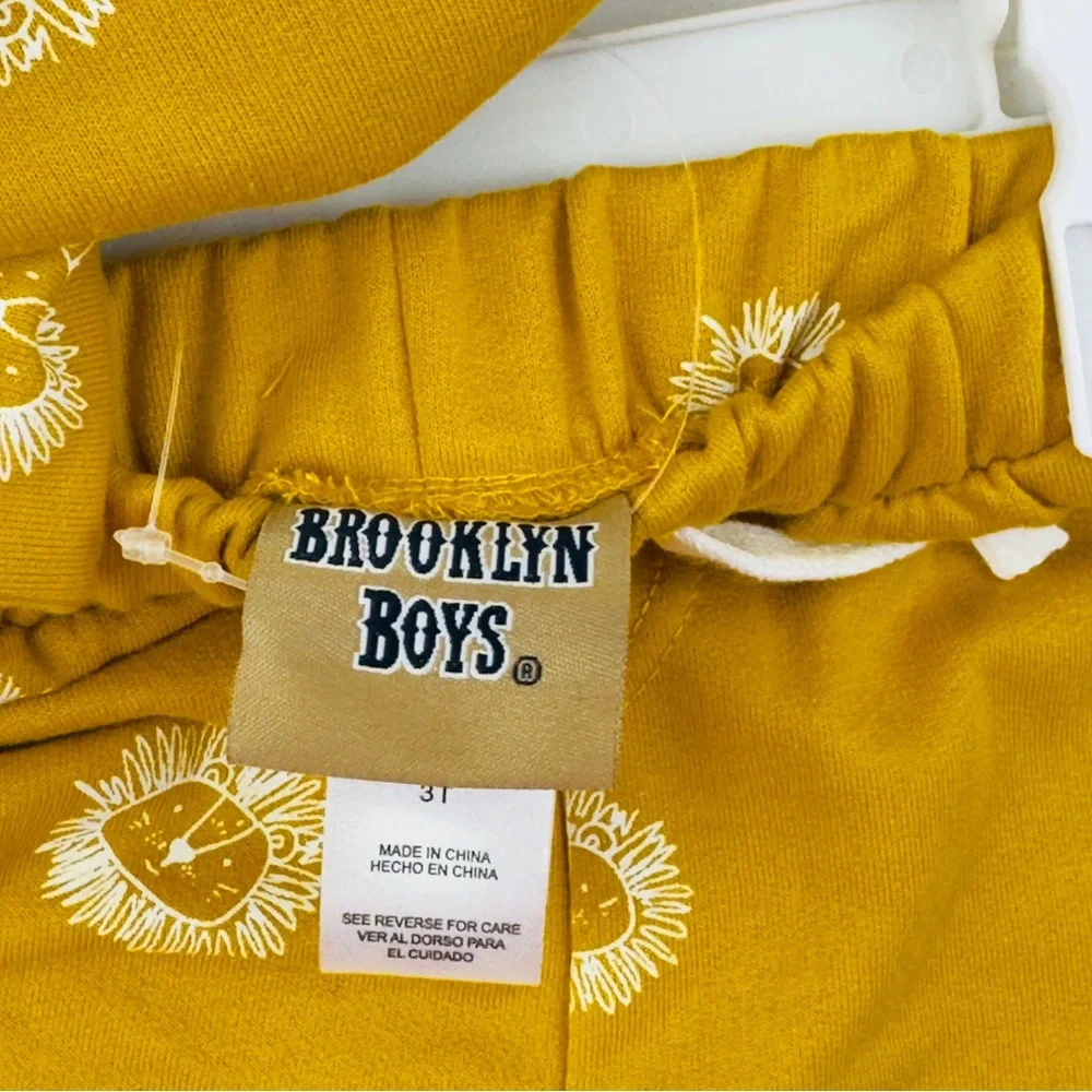 Brooklyn Boys Toddler Boys 2-Piece Fleece Shorts Outfit-Yellow, Size 3T NWT NEW - Picture 5 of 5